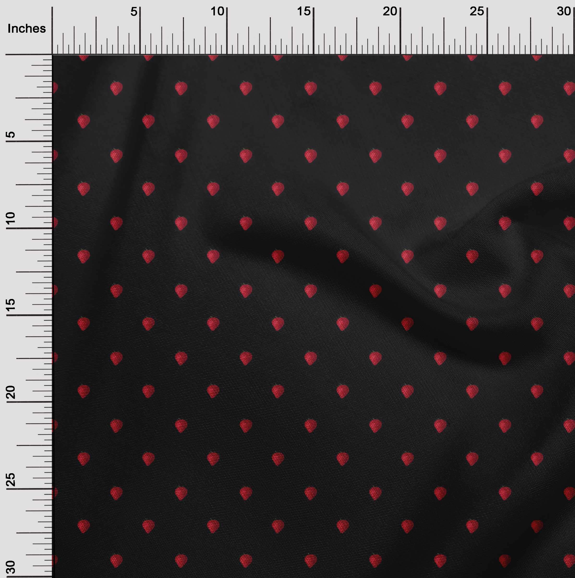 oneOone Viscose Jersey Fabric - Strawberry Fruit Print Sewing Material - 60 Inch Wide - Perfect for DIY Dresses, Skirts & Summer Fashion Projects