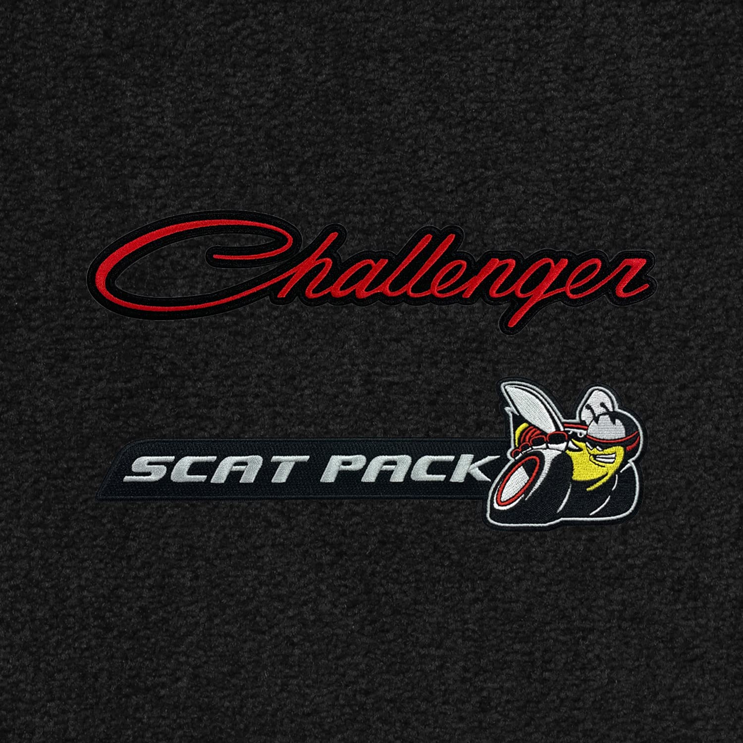 Premium Custom-Fit Carpeted Floor Mats for 2017-2023 Dodge Challenger AWD - Luxury Car Floor Liners & Trunk Mat (Charcoal) - Perfect for Scat Pack & All-Wheel Drive Models | Enhances Interior Protection & Style for Daily Commutes & Road Trips