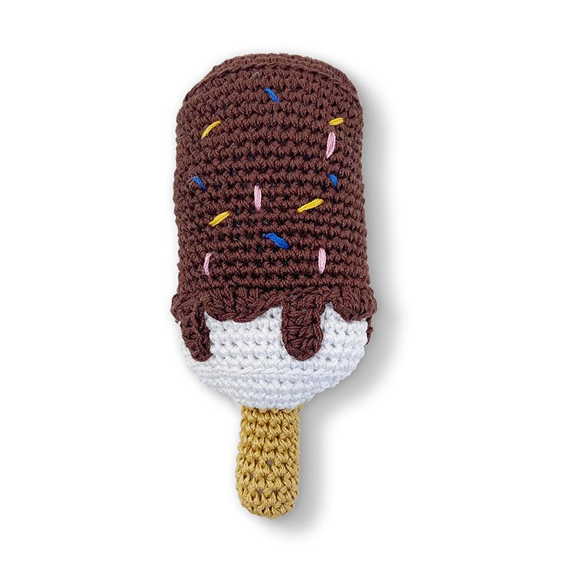 Handmade Chocolate Pop Crochet Toy - Cute Amigurumi Plush for Kids & Collectors - Perfect for Birthday Gifts, Nursery Decor, and Kawaii Home Accessories