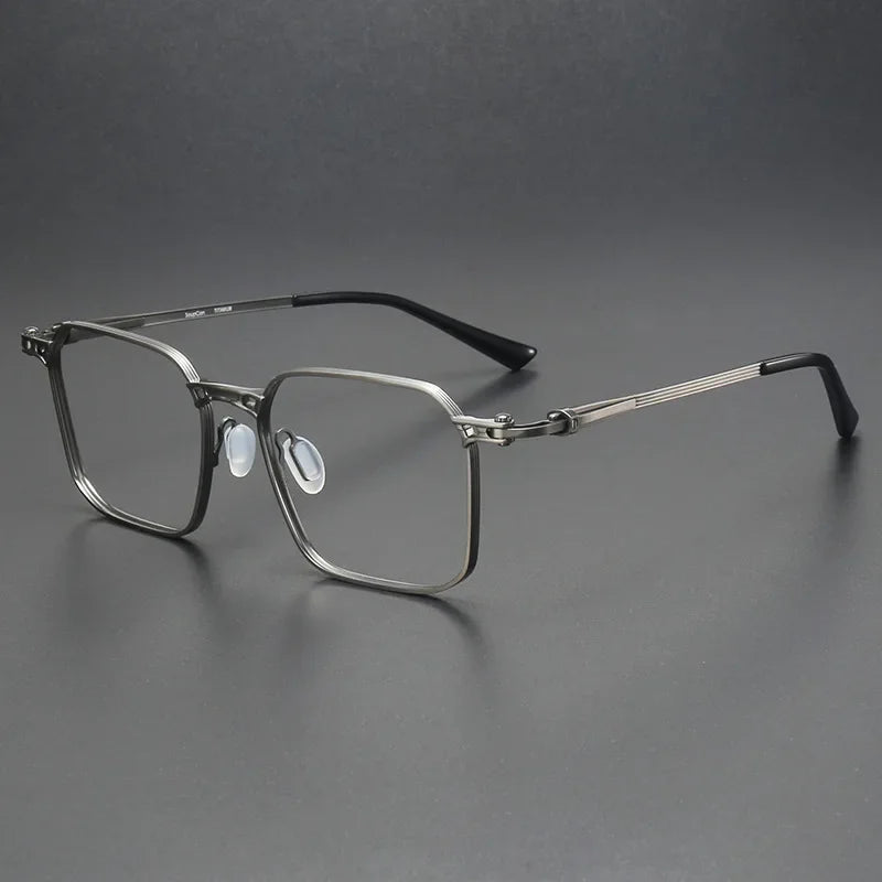 Aror Unisex Full Rim Big Square Titanium Eyeglasses 49418 - Lightweight Durable Frame for Men & Women - Perfect for Reading, Work, and Everyday Use