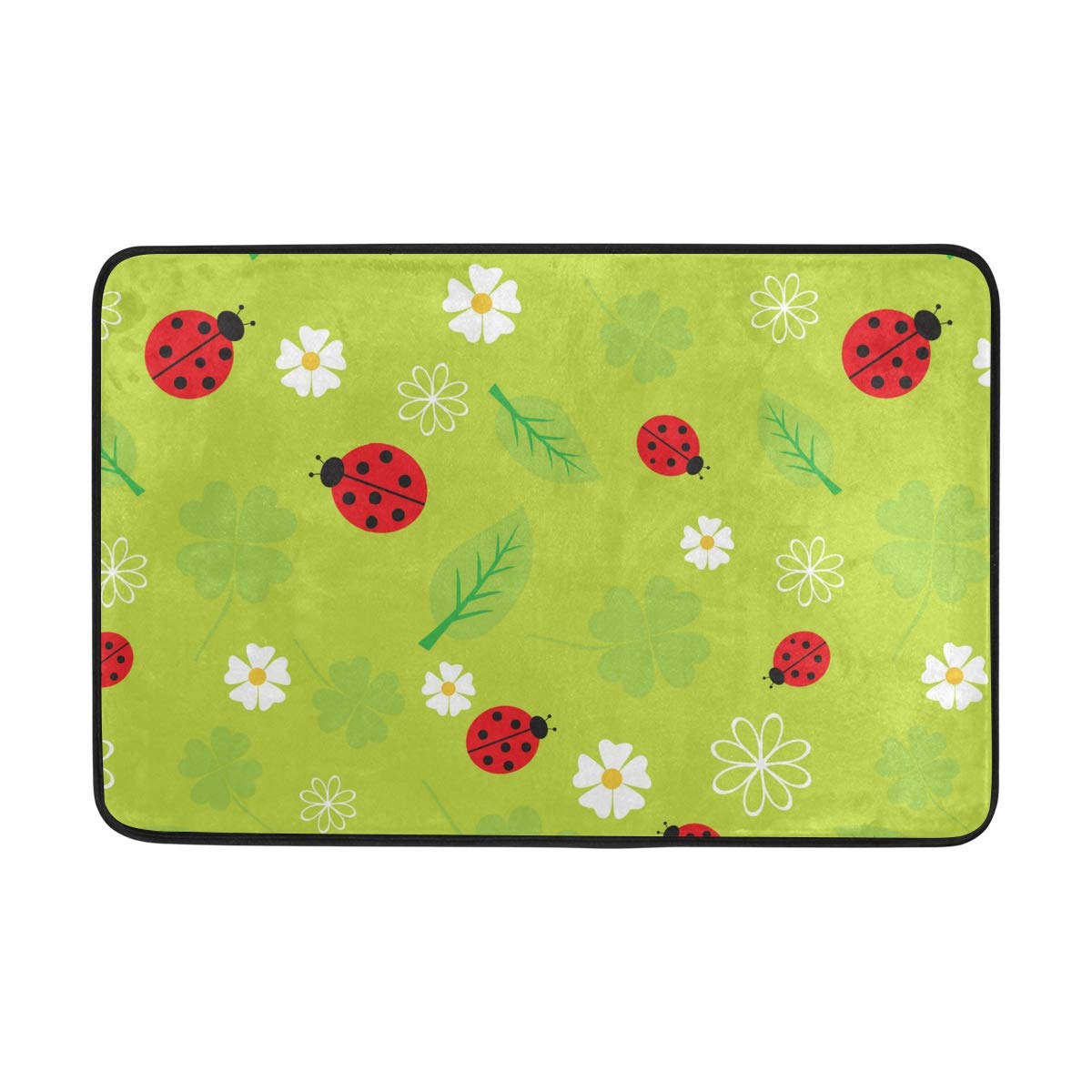 Non-Slip Indoor Doormat with Ladybug Design - Modern Welcome Mat for Front Door, Bathroom, Camper & Toilet | Durable & Stylish Home Decor for Entryways & Indoor Spaces