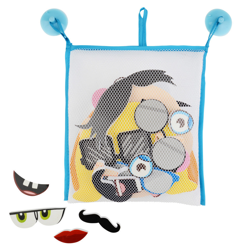 Buddy & Barney Silly Faces 36 Reusable Bath Stickers for Kids - Fun Bathtime Decorations & Learning Toys for Toddlers - Perfect for Bathroom Wall Decor and Sensory Play