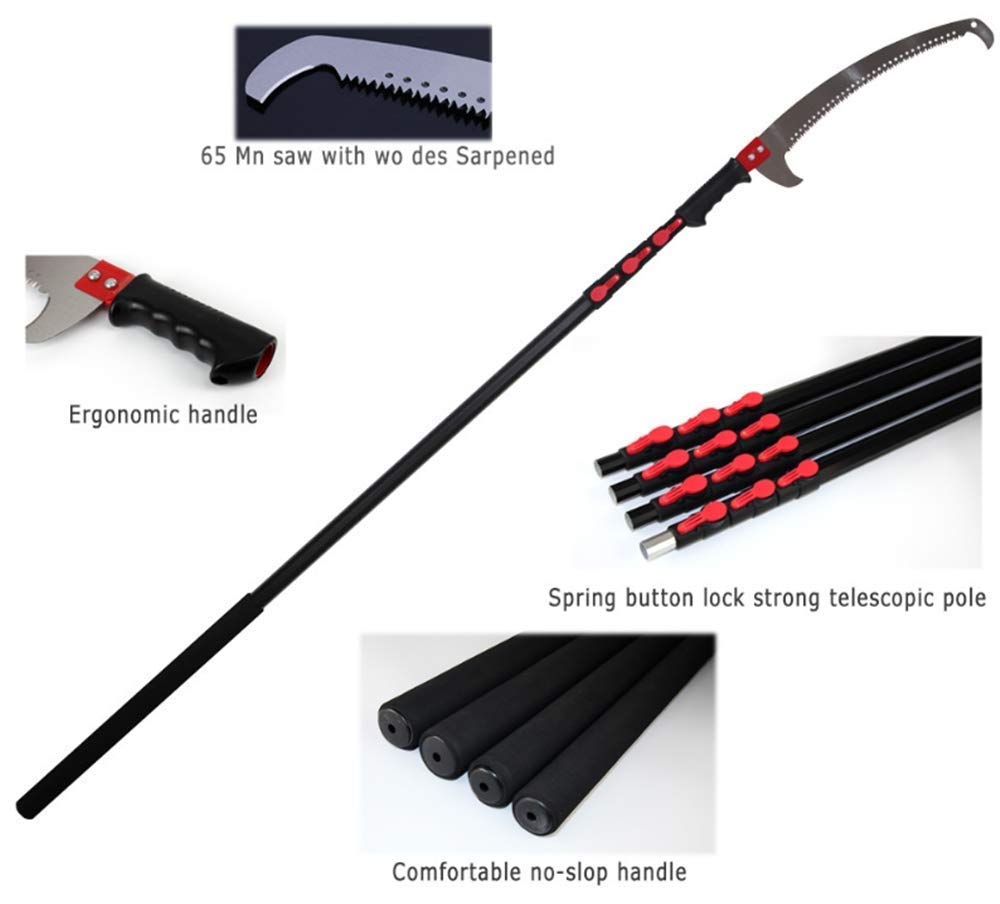 20 Ft Extendable Telescopic Pole Saw for Tree Trimming & Pruning - Lightweight Landscaping Pole Saw with Adjustable Length for Cutting High Branches & Leaves - Perfect for Garden, Yard & Outdoor Maintenance