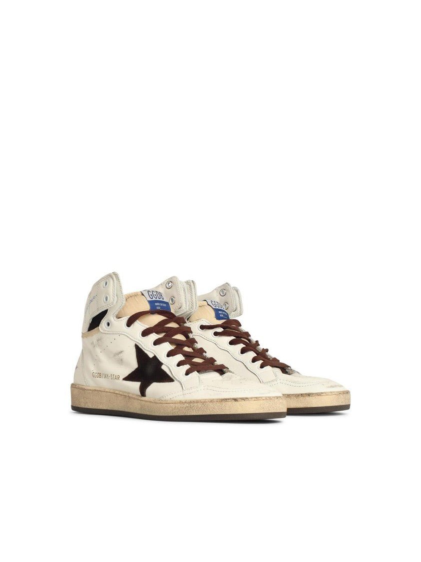 Sky Star White Leather Sneakers for Women - Comfortable Casual Shoes for Walking, Running & Everyday Wear - Perfect for Work, Travel & Outdoor Activities