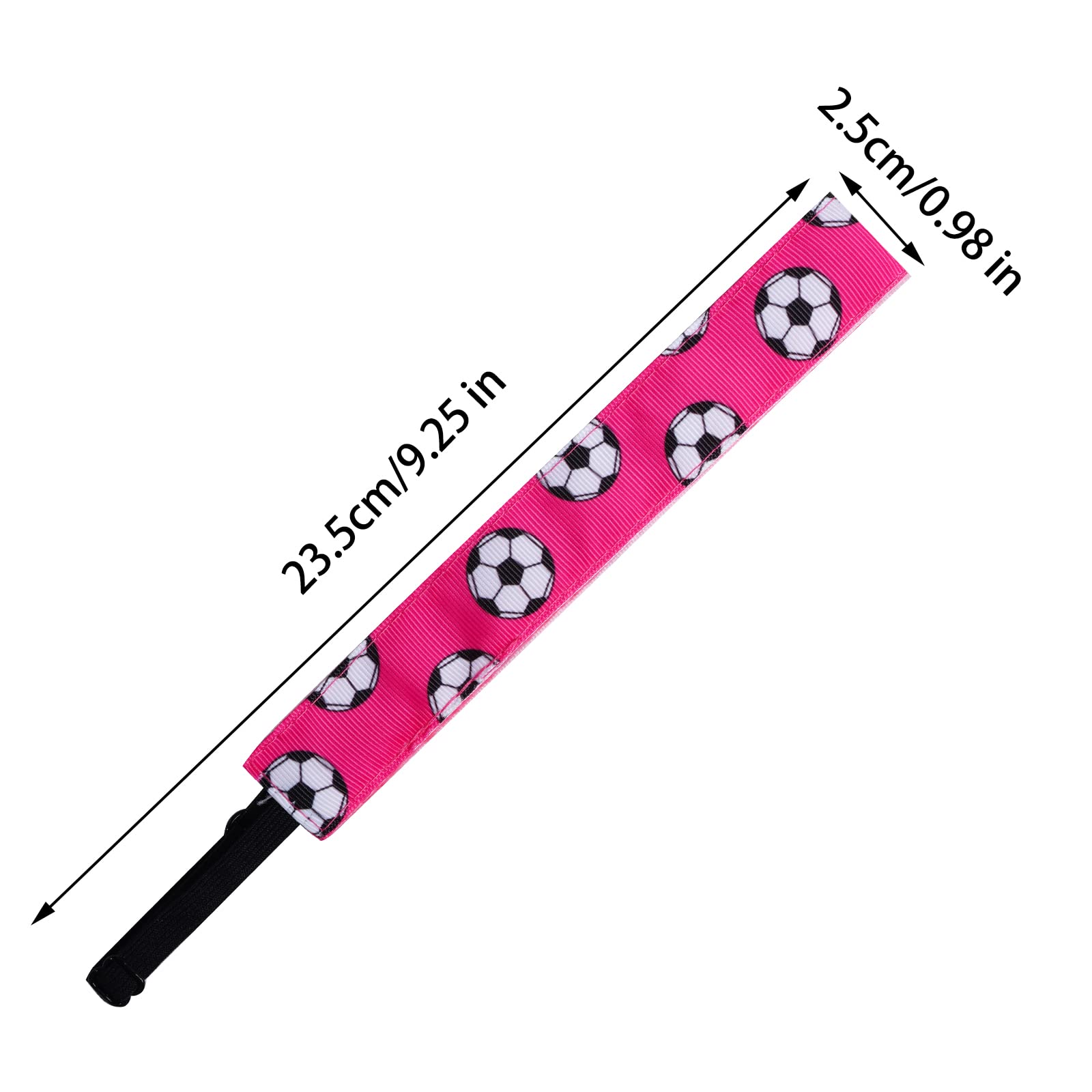 8-Piece Non-Slip Adjustable Soccer Headbands for Women & Girls - Elastic Football Hairbands in 8 Colors - Perfect for Soccer, Running, and Sports Training