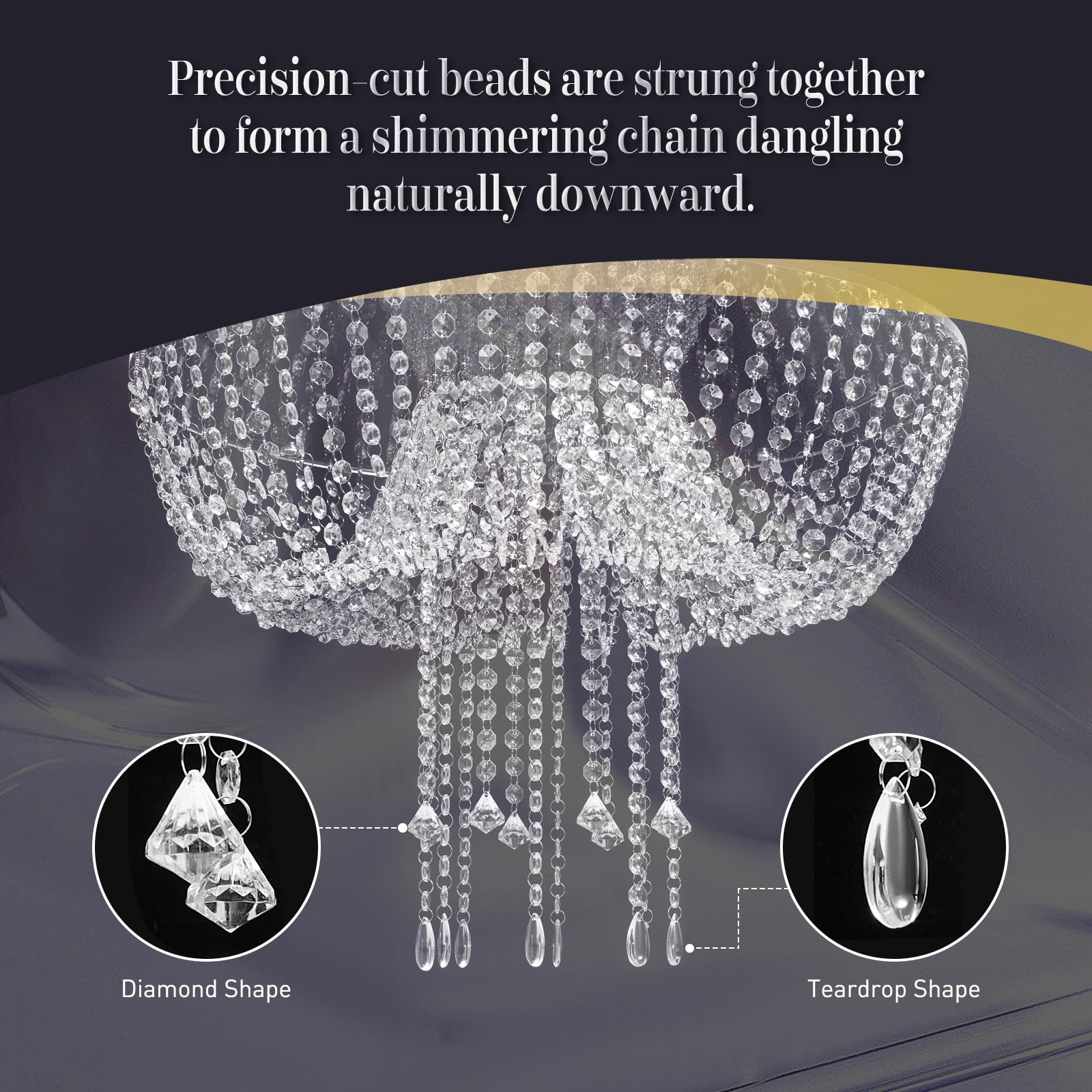 Elegant Acrylic Hanging Crystal Cake Stand - Romantic Suspended Dessert Display Rack for Wedding, Birthday & Tea Party Decor - Perfect for Bridal Showers, Baby Showers & Special Events (Clear Acrylic)