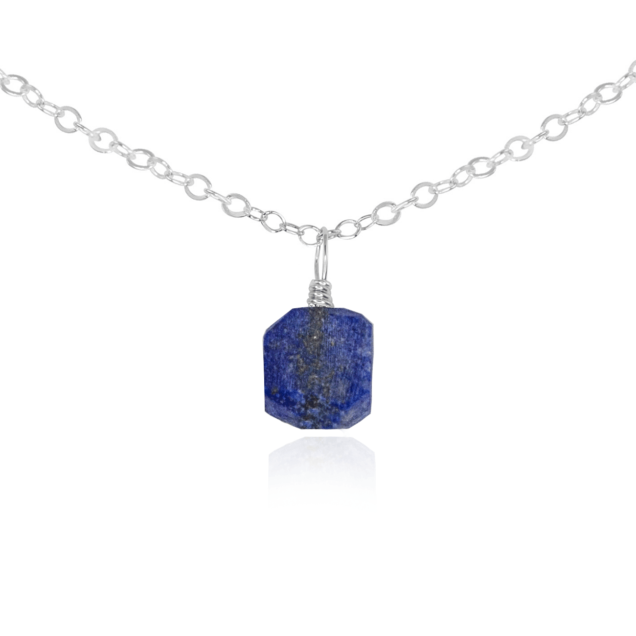 Tiny Rough Lapis Lazuli Gemstone Pendant Choker Necklace - Natural Blue Stone Jewelry for Women, Boho Chic Accessory | Perfect for Layering, Gift Giving & Spiritual Healing