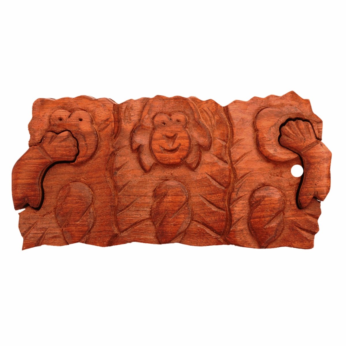 Purpledip Magic Wooden Puzzle Box 'Funky Monkeys' - Handcrafted Brain Teaser Gift for Adults & Teens | Mystery Keepsake Box for Escape Rooms, Game Nights & Unique Gifts