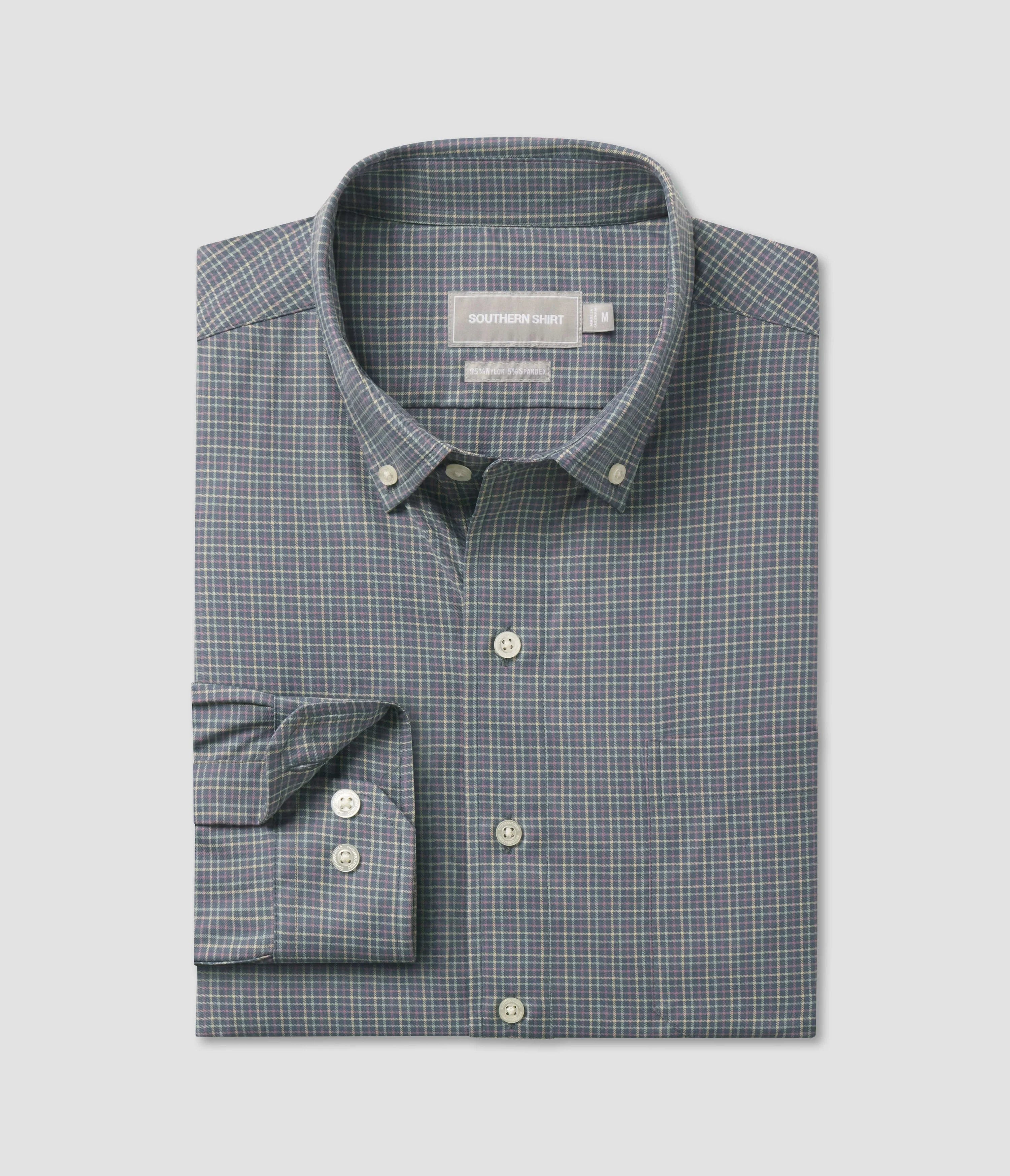 Southern Shirt Co. Hudson Check Button Down Shirt - Weathervane Plaid Flannel for Men | Casual & Business Wear, Outdoor Adventures & Fall Layering