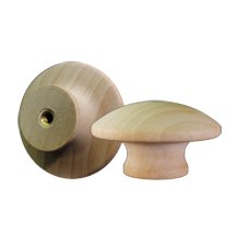 Premium Birch End Grain Wooden Knobs - Pack of 300 for Cabinets, Drawers & DIY Furniture Projects - Natural Wood Cabinet Hardware for Home Improvement & Crafting