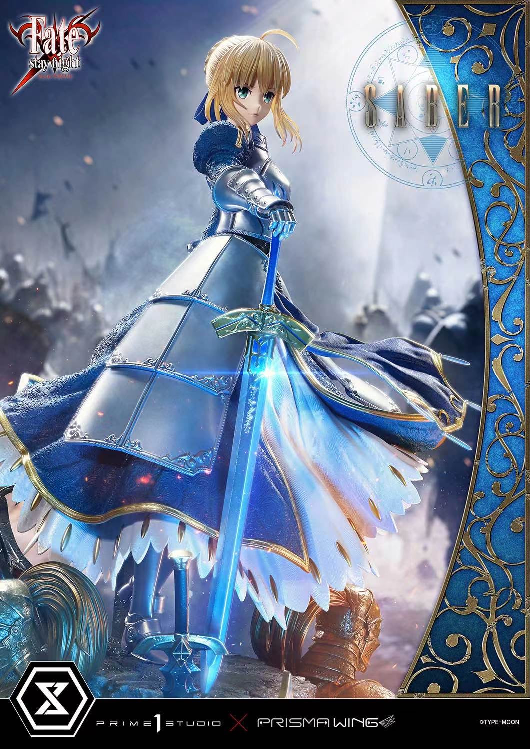 Prime 1 Studio Licensed Fate/Stay Night Saber Anime Figure - Collectible Statue for Anime Fans | Perfect for Display in Home, Office, or Gaming Room