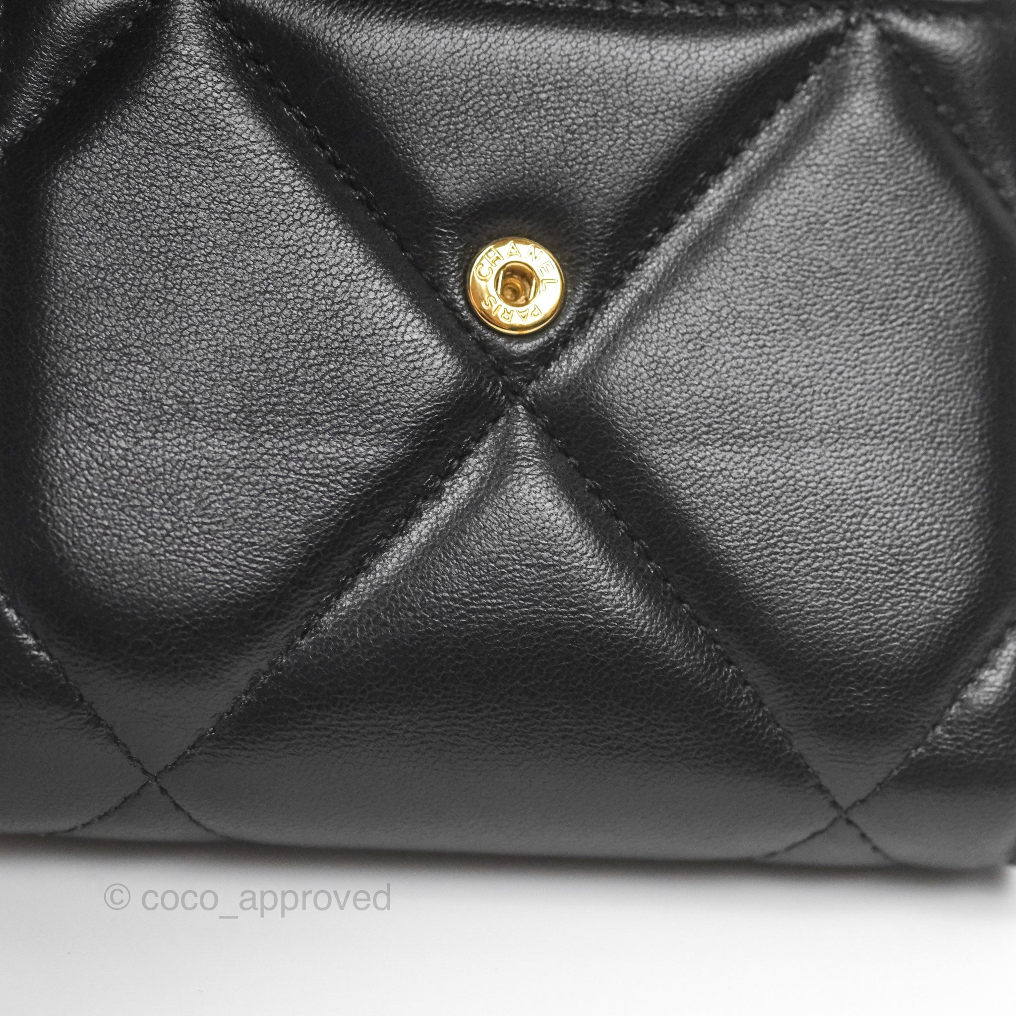 Chanel 19 Short Flap Wallet in Black Lambskin Leather - Luxury Designer Crossbody Bag for Women | Perfect for Everyday Use, Parties & Special Occasions