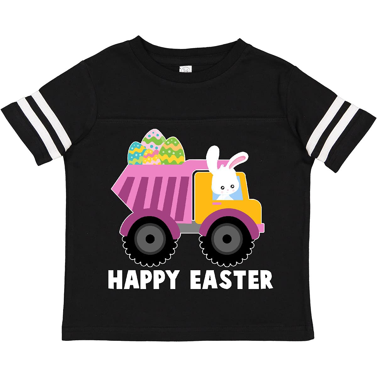 Happy Easter Bunny Delivering Easter Eggs Toddler T-Shirt - Cute Easter Outfit for Kids & Toddlers - Perfect for Easter Egg Hunts & Spring Celebrations