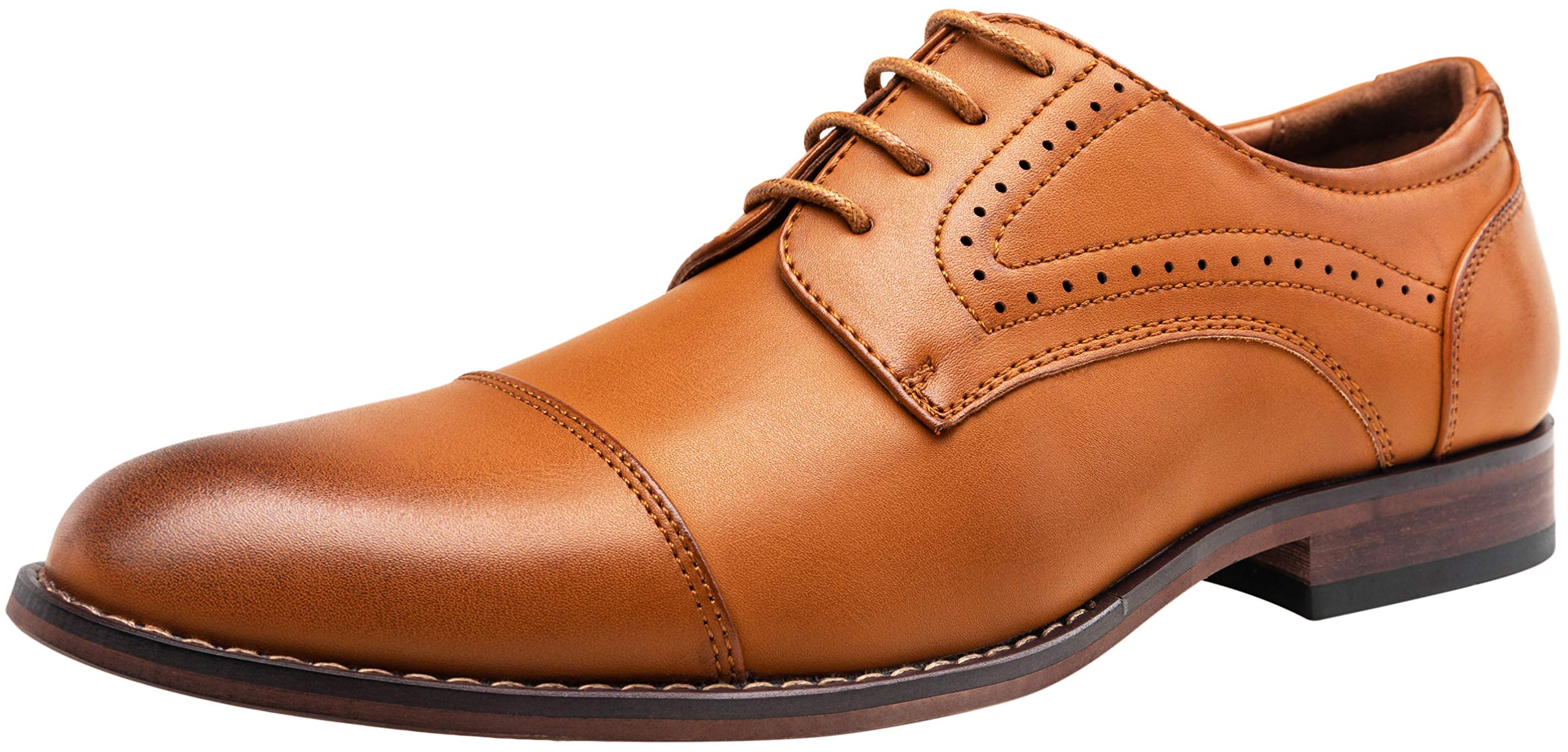 Vostey Classic Wingtip Brogue Oxford Dress Shoes for Men | Formal Business & Wedding Shoes | Premium Leather Comfortable Mens Dress Shoes for Office, Party & Special Occasions