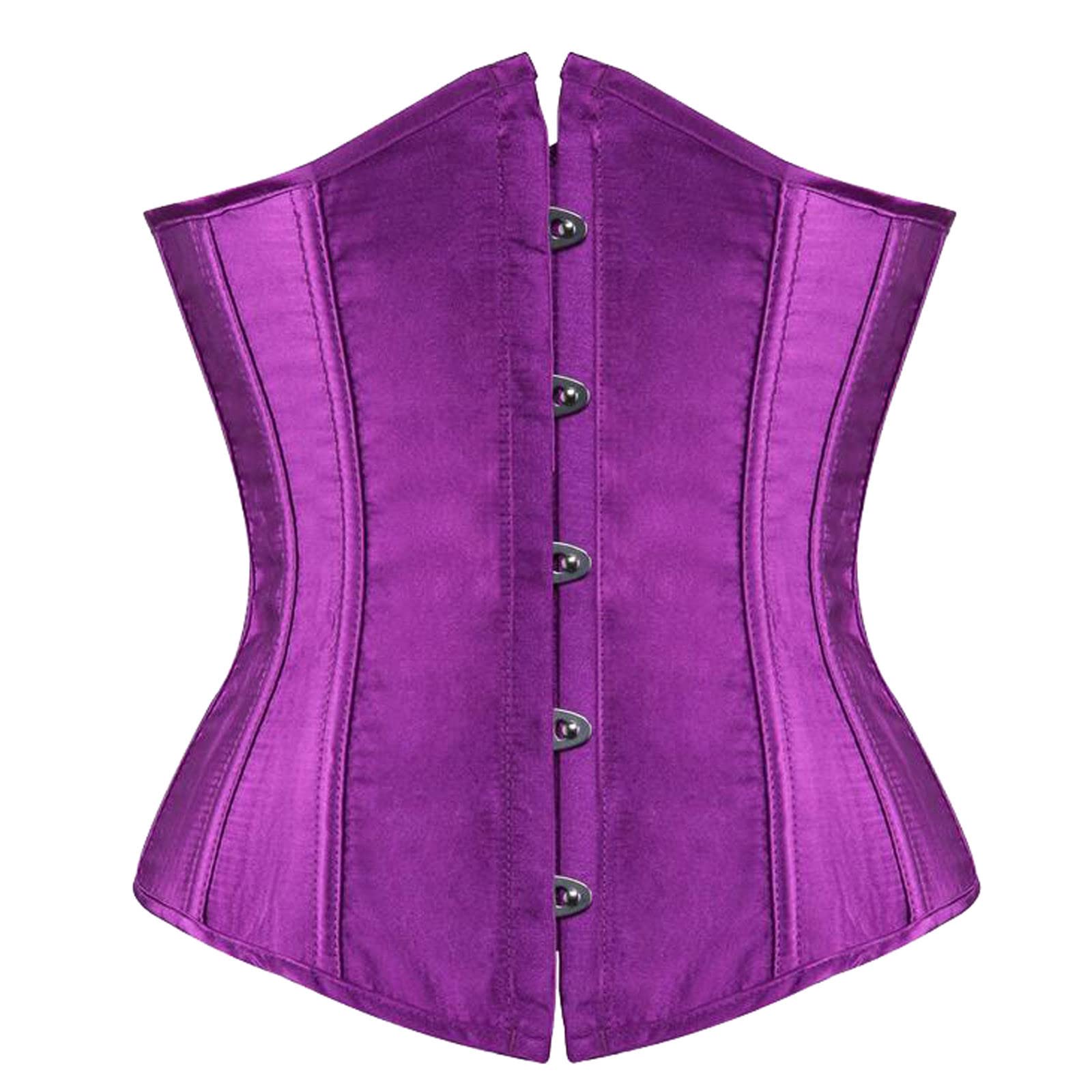 BUIgtTklOP Women's Corsets Shapewear - Solid Color Body Shaper with Boning for Waist Slimming & Tummy Control | Perfect for Wedding, Cosplay, and Evening Outfits