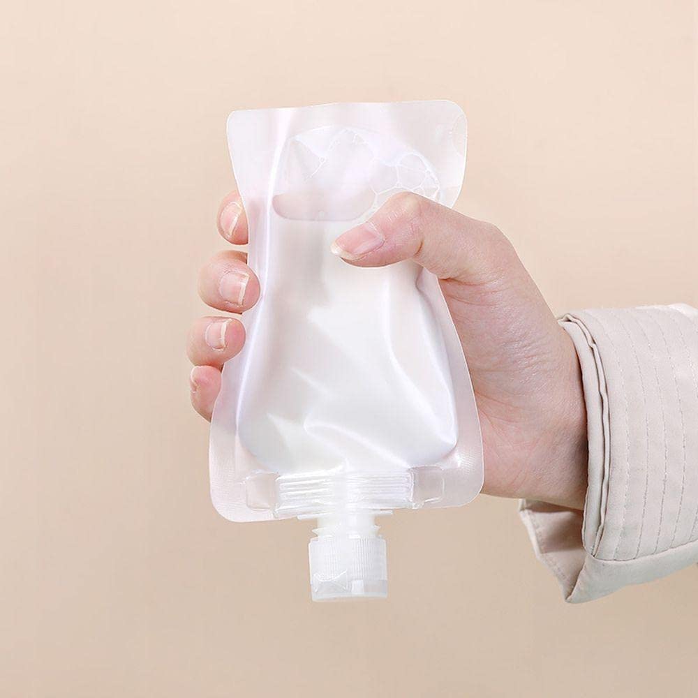 SANPEXA 30ml/50ml/100ml Leakproof Travel Cosmetic Bottles - Refillable Squeeze Pouches for Shampoo, Lotion & Toiletries | Foldable Stand-Up Spout Bags | Perfect for Air Travel, Gym & Camping Essentials