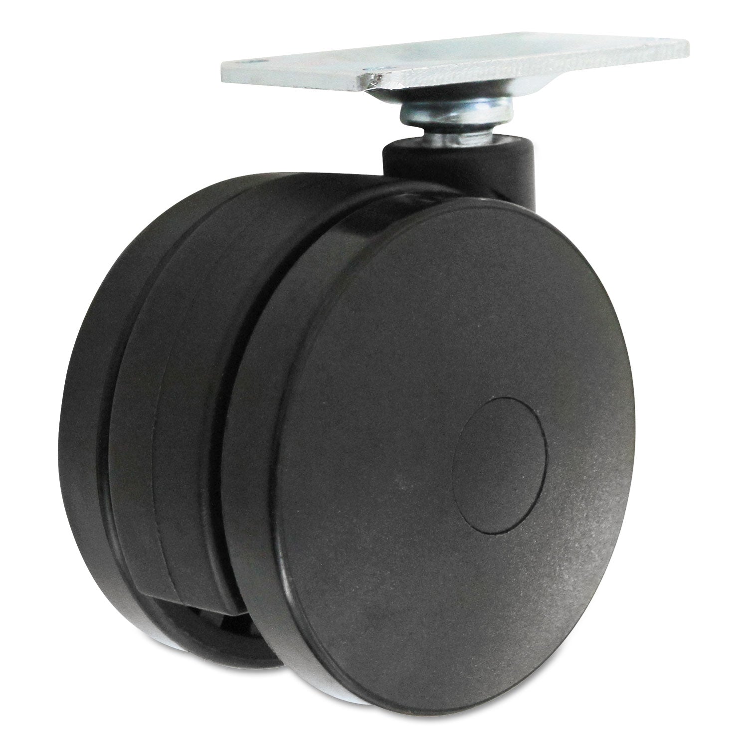 Alera® 2-Wheel Black Casters with Grip Ring Stem for Height Adjustable Tables - Set of 4 | Perfect for Office Desks, Workbenches & Rolling Furniture