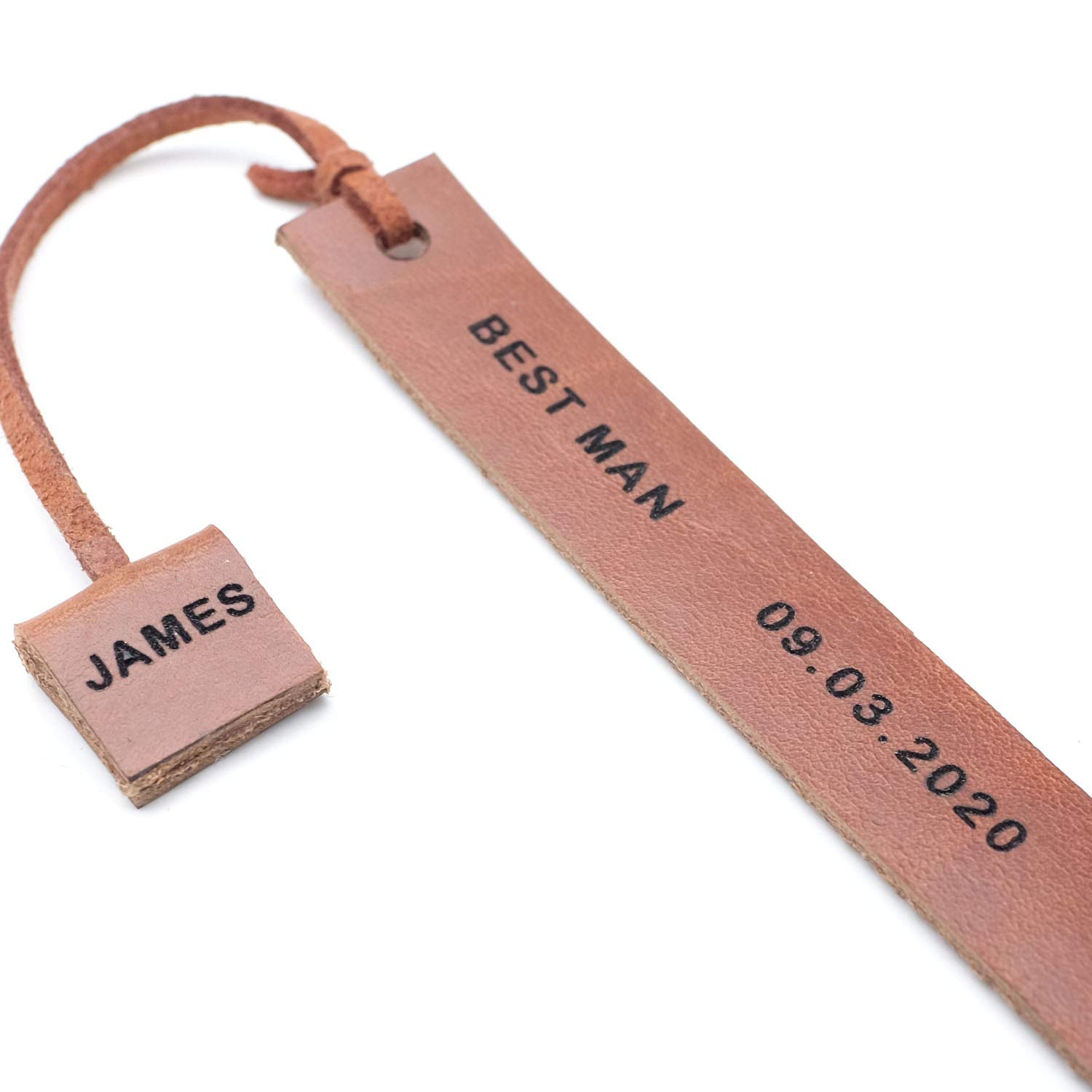 Custom Engraved Leather Bookmark - Personalized Wedding Favors, Groomsmen Gifts & Christmas Presents for Book Lovers | Perfect for Readers, Bridal Party & Holiday Gift Giving