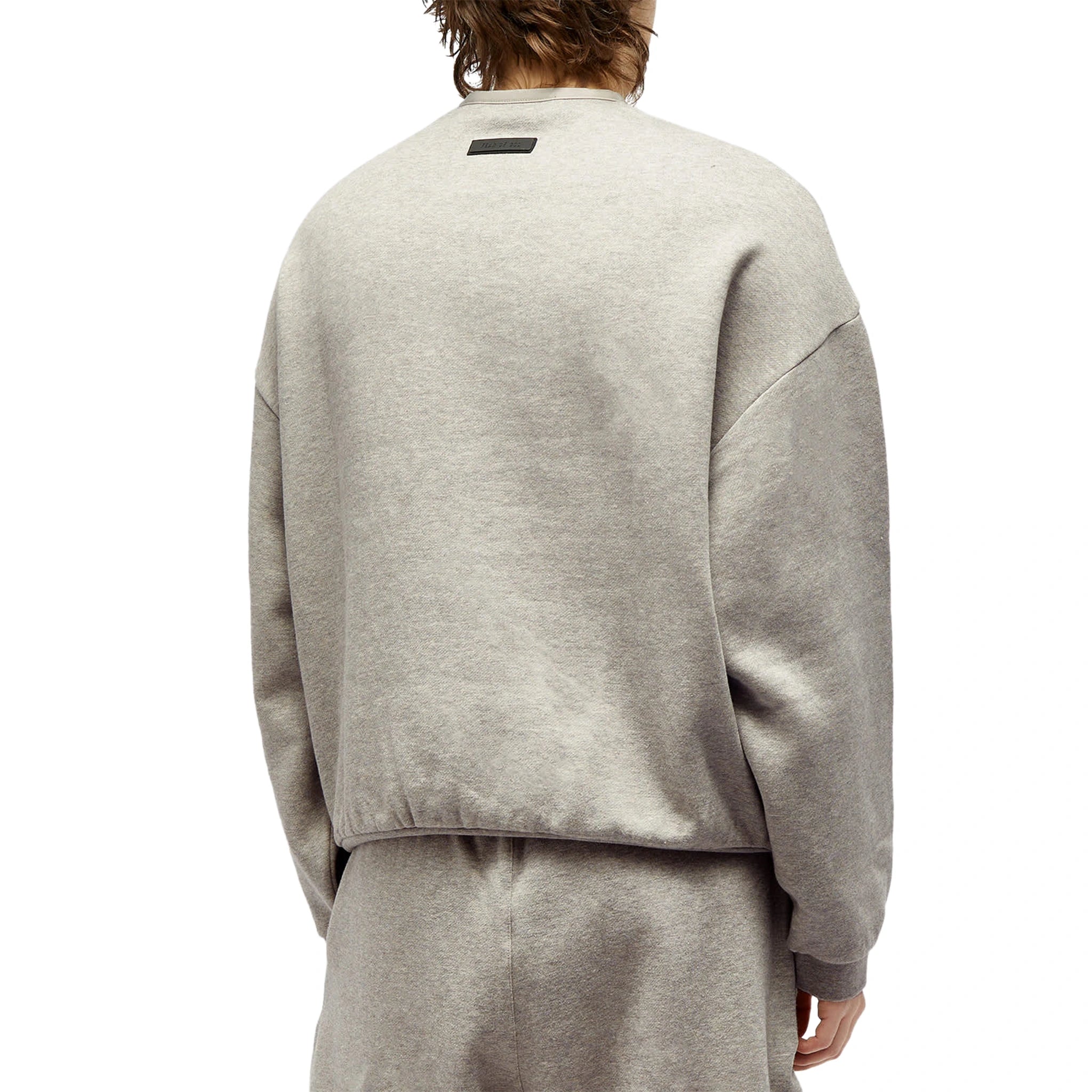 Fear of God Essentials Dark Heather Oatmeal Crewneck Sweatshirt | FW23 Collection | Men's Casual Pullover for Streetwear & Everyday Comfort