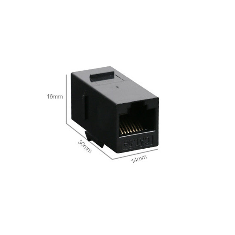 CAT6 Ethernet Coupler - High-Speed RJ45 Network Connector for Cat6 Cables (Black) - Perfect for Home Office, Gaming & Networking Setup