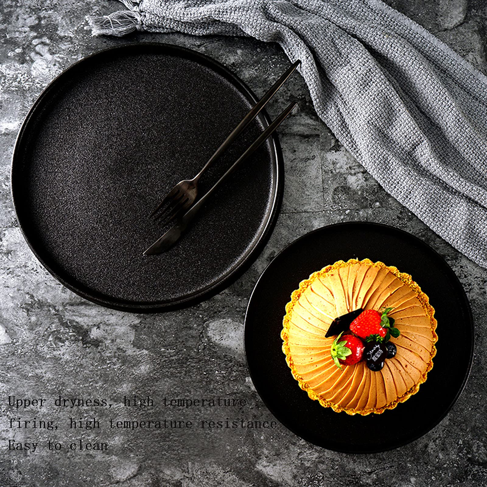 9/11-Inch Black Porcelain Cake Stand with Glass Dome Lid - Multi-Functional Serving Platter for Cupcakes, Desserts, and Party Decor - Elegant Display for Weddings, Birthdays, and Tea Parties