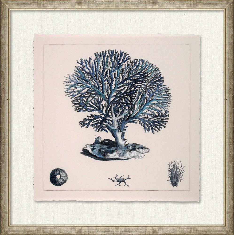 Blue Coral Wall Art - Handmade Ocean Themed Home Decor for Living Room, Bedroom & Office - Perfect Coastal Style Accent Piece