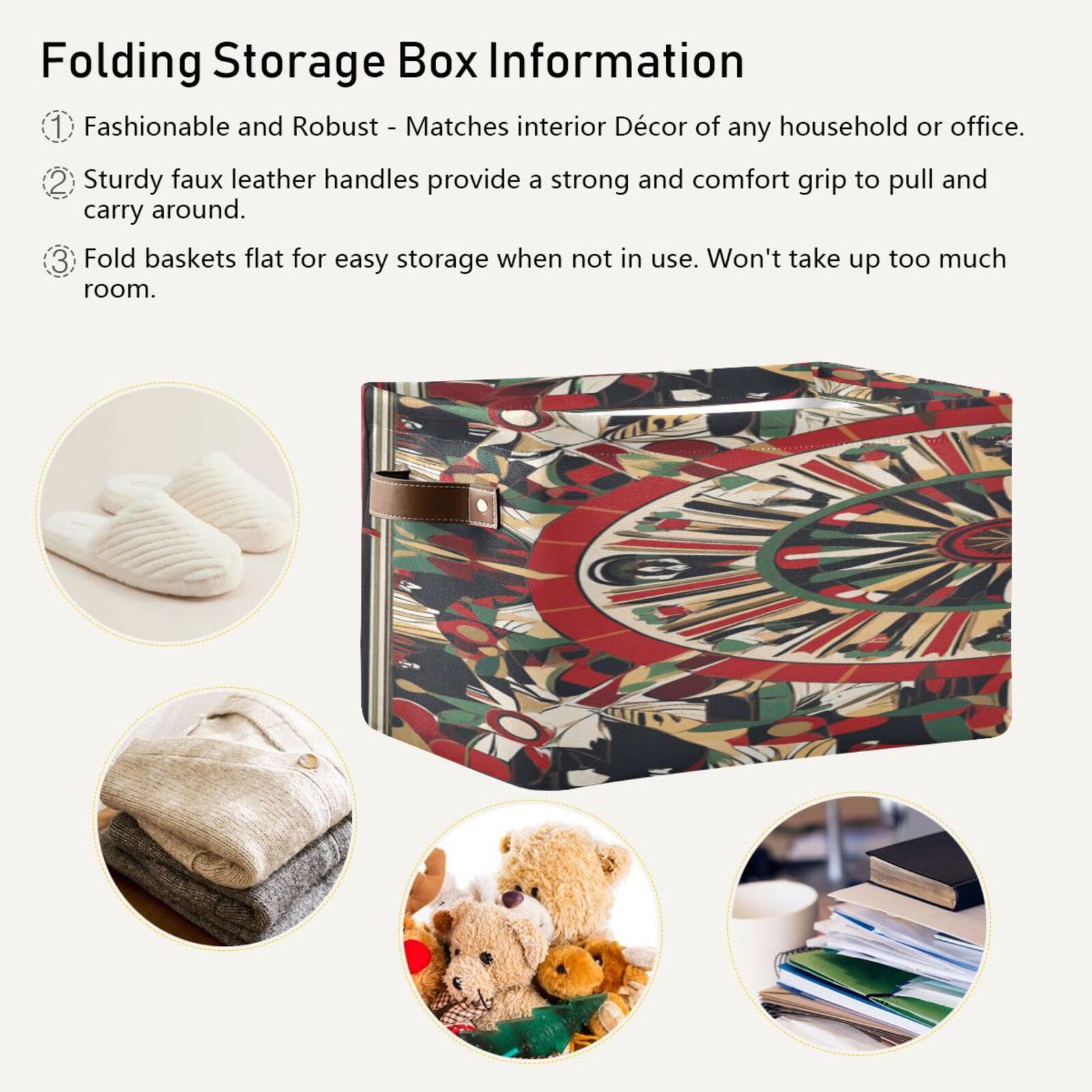 Large Foldable Storage Baskets with Handles - 2 Pack Torus Shape Organizing Bins for Closet, Shelves & Home Organization | Perfect for Bedroom, Bathroom & Kids Room Storage Solutions