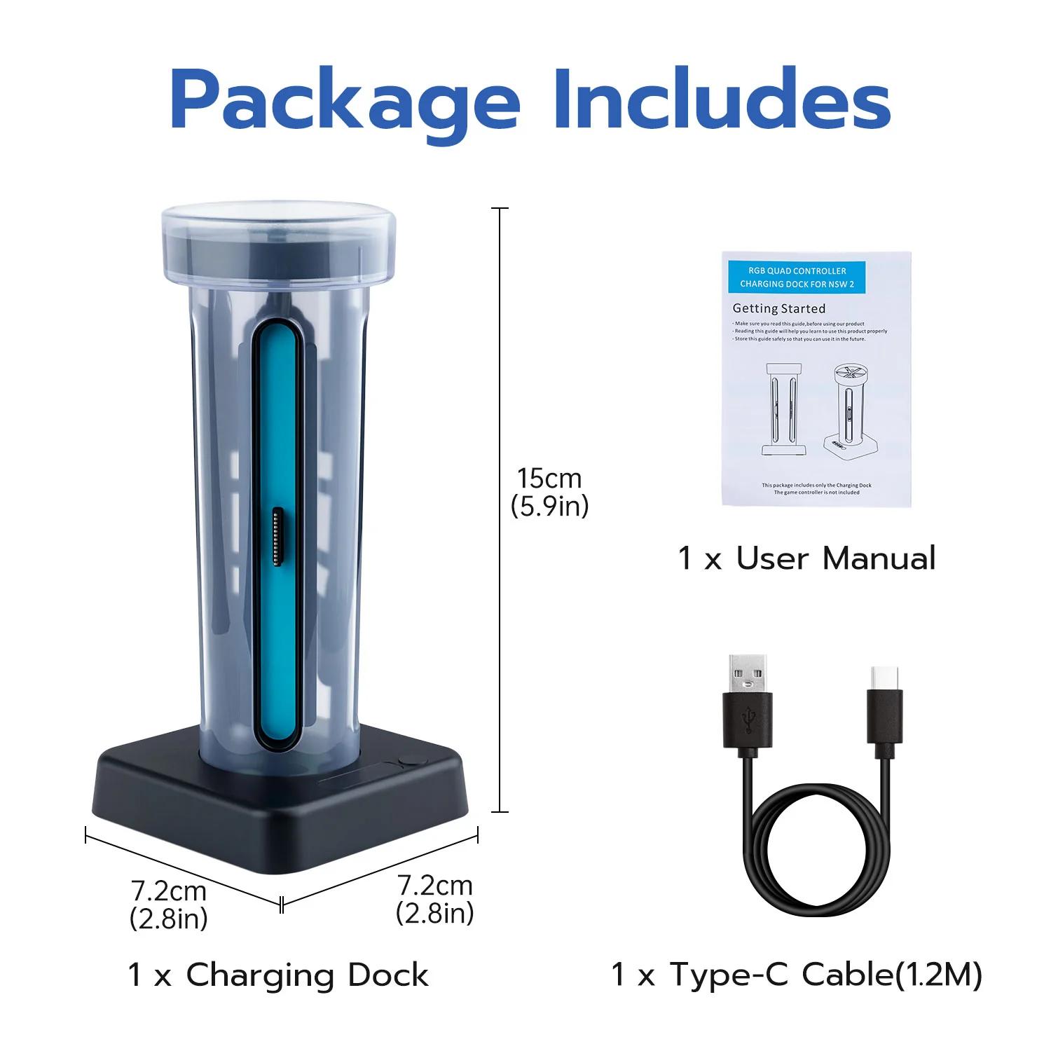 Nintendo Switch Joy-Con Charging Dock - Dual Controller Charger for Switch & Switch OLED, Fast Charging Station (Black) | Perfect for Gaming Sessions & Multiplayer Mode (Model: JYS NS2279)