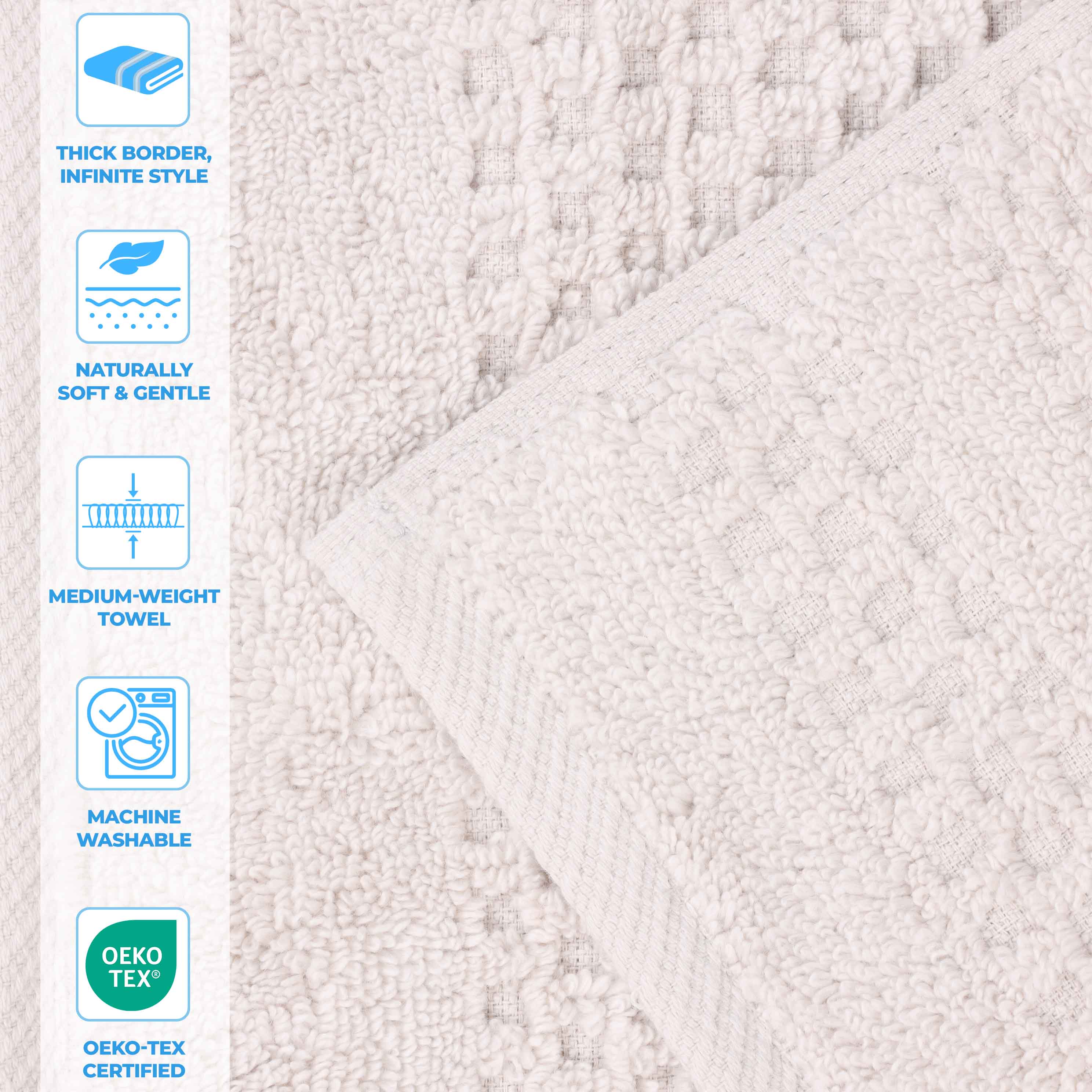Playa Zero Twist Cotton Solid Waffle Textured Bath Sheets - Ultra Soft & Absorbent Set of 2 | Luxury Spa & Bathroom Essentials for Hotels & Home Use