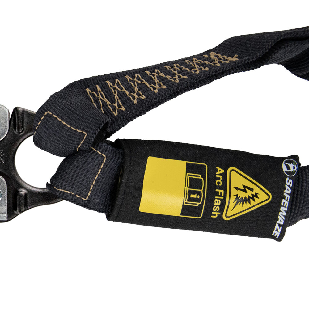 Arc Flash 6ft Internal Energy Absorbing Safety Lanyard - Aramid Fiber, Dual Leg with Aluminum Snap Hooks - Fall Protection for Electrical Workers & Industrial Use