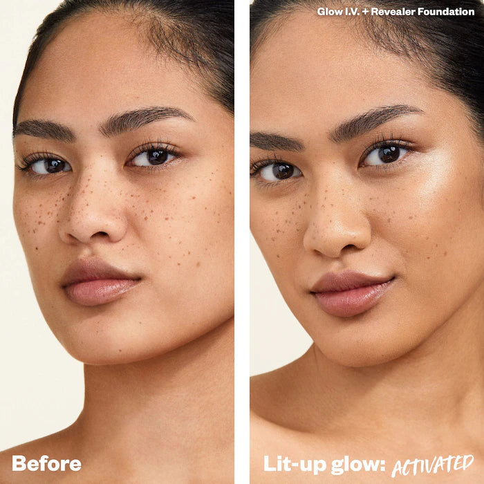 Kosas Glow I.V. Vitamin Infused Illuminator - Hydrating Face Highlighter for Dewy Makeup Look | Perfect for Daily Wear & Special Occasions