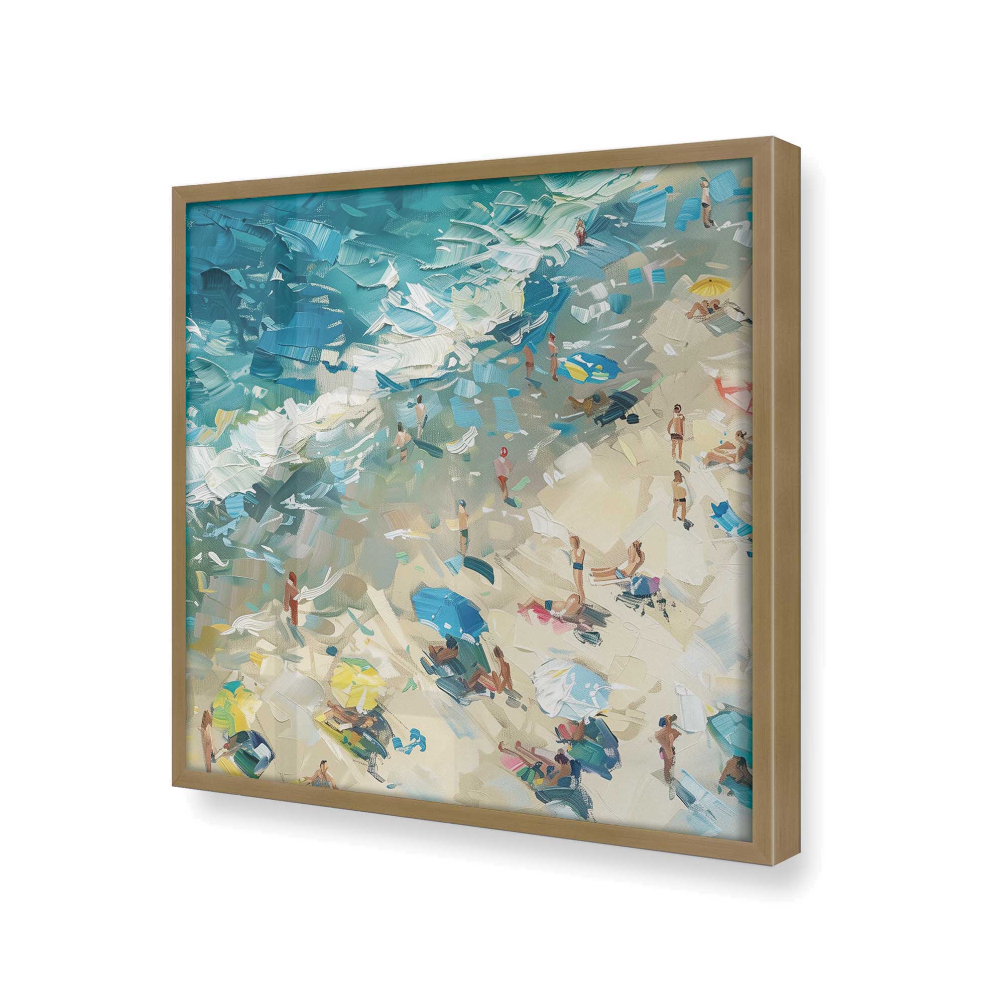 Coastal Harmony Square Print Wall Art - Beach Themed Decor for Living Room, Bedroom & Office - Perfect for Coastal, Nautical & Boho Home Decor Styles