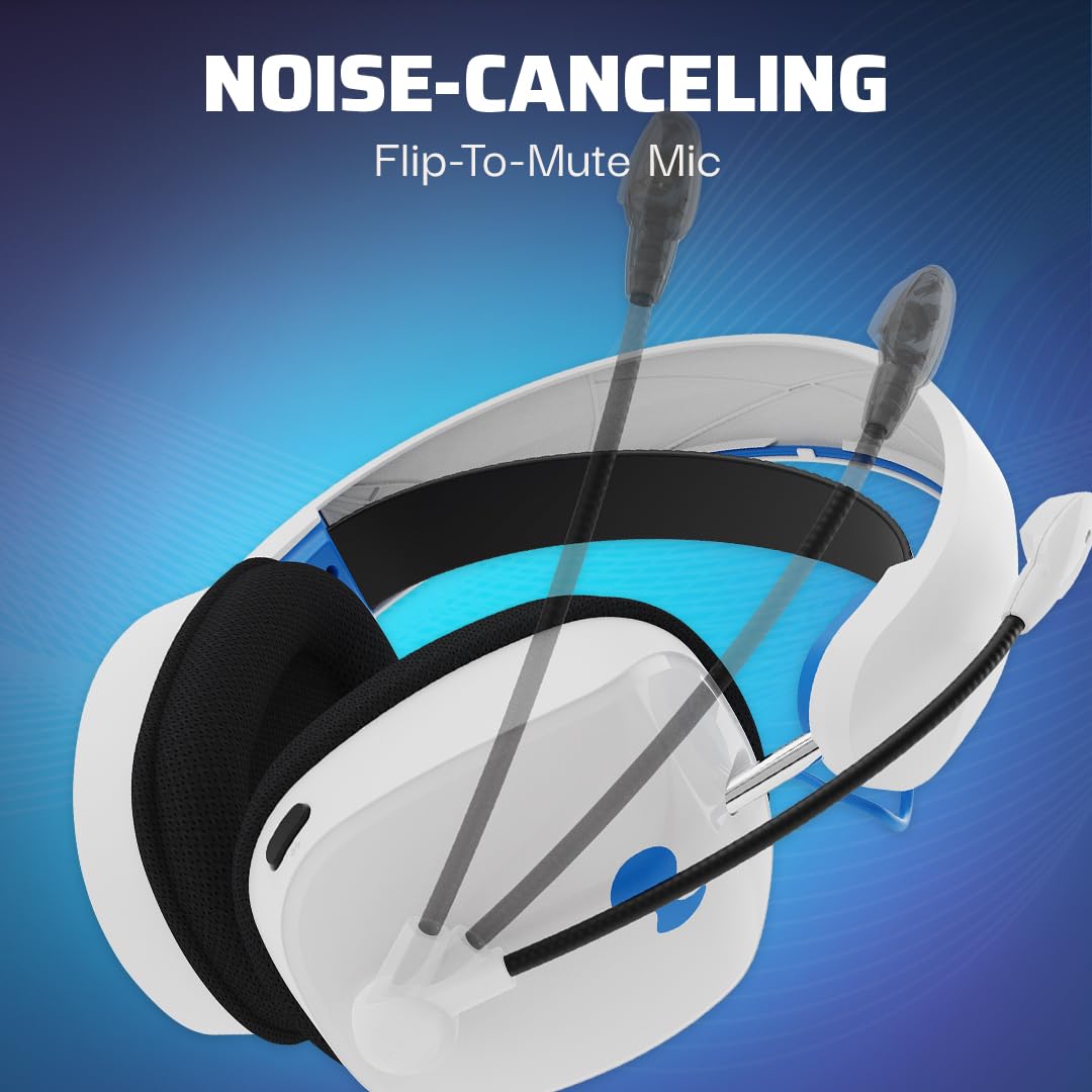 PDP Phantom Air Dual-Mode Wireless Gaming Headset for PS5, PS4 & PC - White | Noise Cancelling Mic, Bluetooth & USB Connectivity | Perfect for Competitive Gaming & Streaming