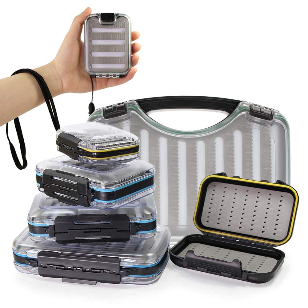 Waterproof Double-Sided Fly Fishing Tackle Box - Durable Croch Jig Lure Storage Organizer for Trout Bass Salmon - Perfect for Fly Fishing Trips & Outdoor Adventures