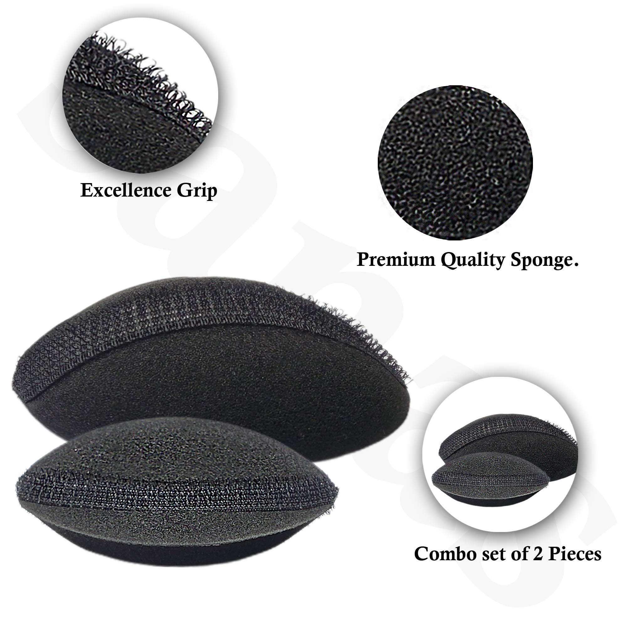 Banana Bumpits & Oval Hair Volumizer Set - 5 Piece Hair Styling Accessories (3 Banana Bumpits + 2 Oval Puff) for Updos, Ponytails & Volume Boost - Perfect for Weddings, Parties & Everyday Hairstyles