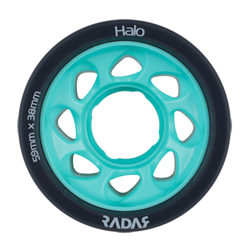 Radar Halo 59mm Quad Wheels 4 Pack - High Performance Skateboard Wheels for Smooth Riding & Tricks - Perfect for Skateboarding, Longboarding & Roller Derby