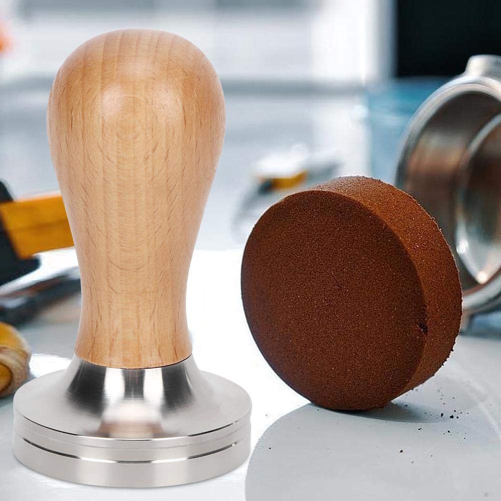 Yosoo 58mm Stainless Steel Coffee Tamper with Ergonomic Handle - Professional Espresso Tamping Tool for Home Baristas & Coffee Shops - Perfect for Espresso Machines, French Press & Coffee Brewing Accessories
