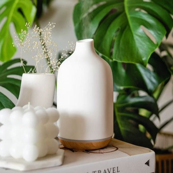 Aroma Dune White Resin Essential Oil Diffuser - Perfect for Home, Office, Yoga & Spa Relaxation