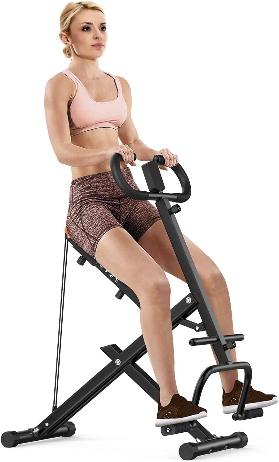 Dskeuzeew Squat Machine with LCD Monitor - 330 Lbs Capacity Adjustable Resistance Home Gym Equipment for Legs, Glutes & Full Body Workout | Perfect for Home Fitness, Strength Training & Weight Loss