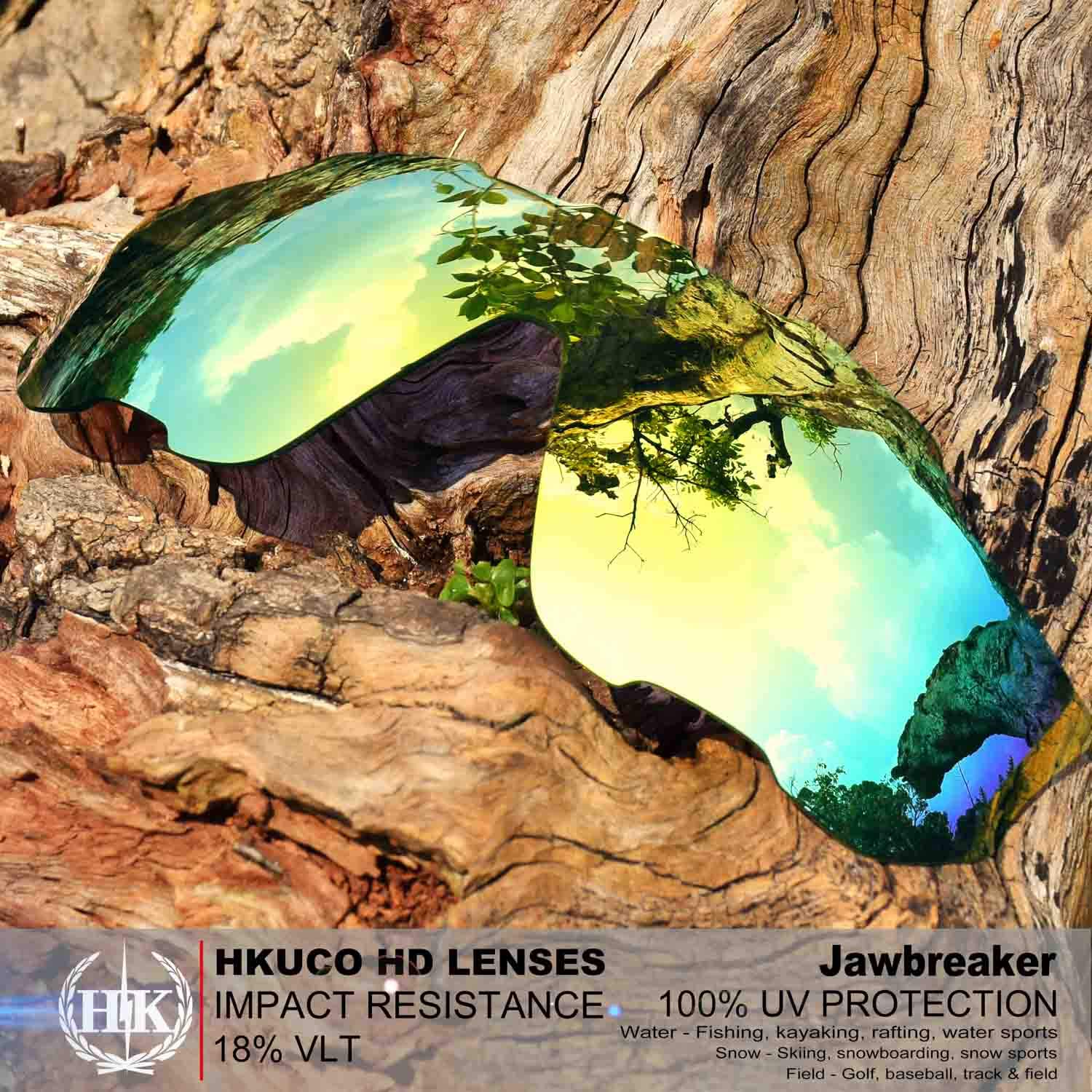 HKUCO Replacement Lenses for Oakley Jawbreaker Sunglasses - Polarized Lens for Men - Perfect for Cycling, Running & Outdoor Sports