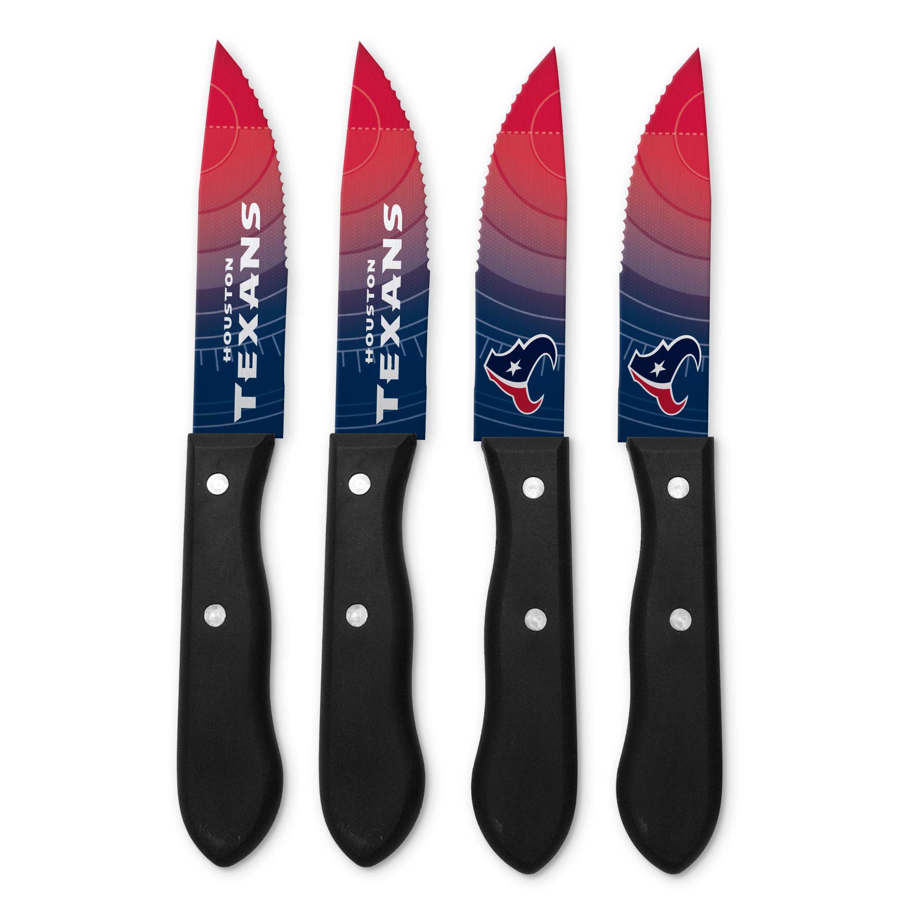 Premium NFL-Themed Steak Knife Set - Unisex Stainless Steel Steak Knives for Meat Cutting - Perfect for Game Day BBQs, Tailgating & Sports Fan Gifts