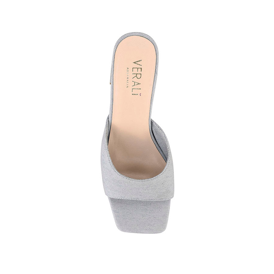 Stylish Sting Block Heel Mules in Denim - Comfortable Slip-On Shoes for Women | Perfect for Office, Date Night & Casual Outings