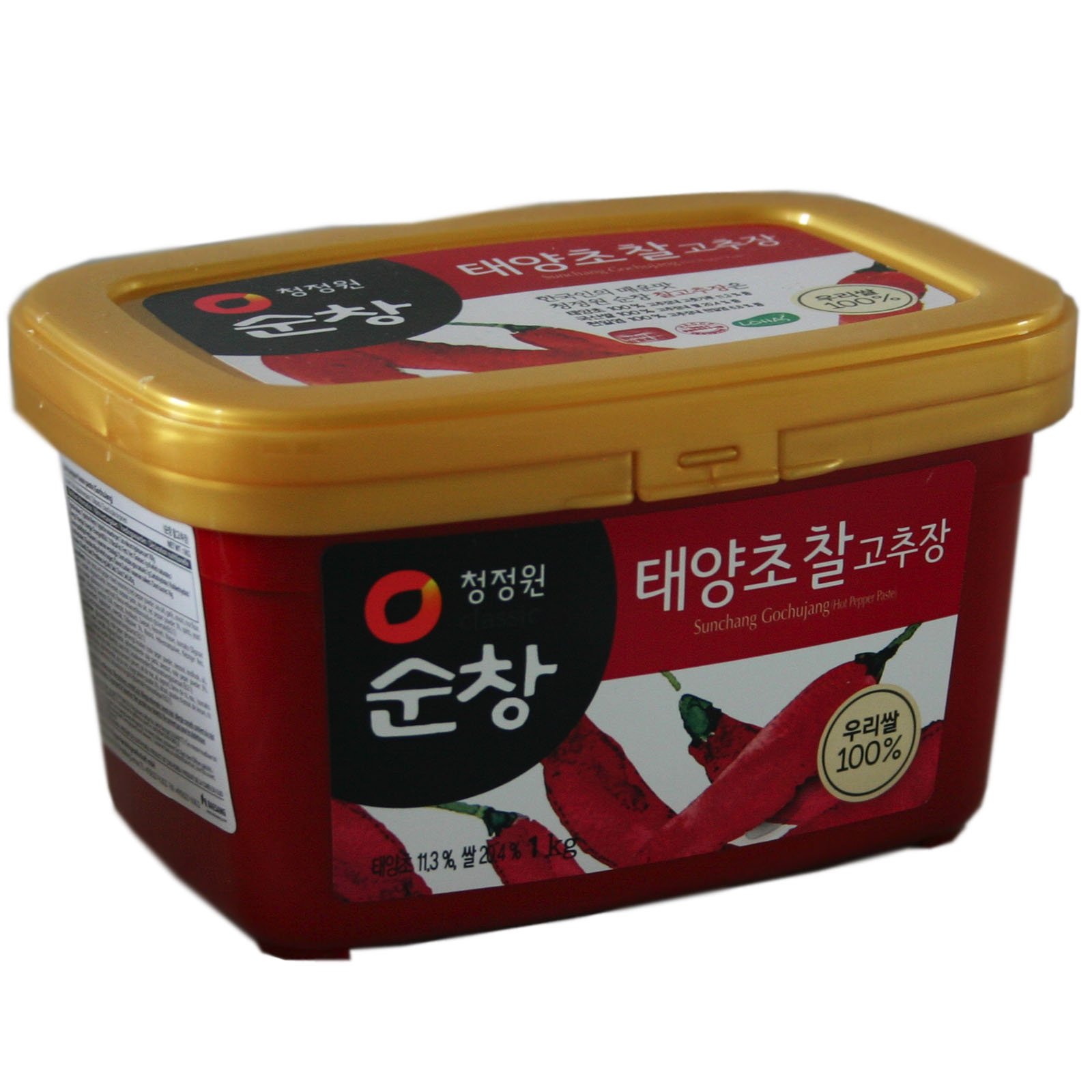 Premium Sunchang Gochujang Korean Hot Pepper Paste - 1kg Authentic Medium Spicy Fermented Soybean Chili Sauce - Perfect for Bibimbap, Tteokbokki, Marinades & Korean Cooking