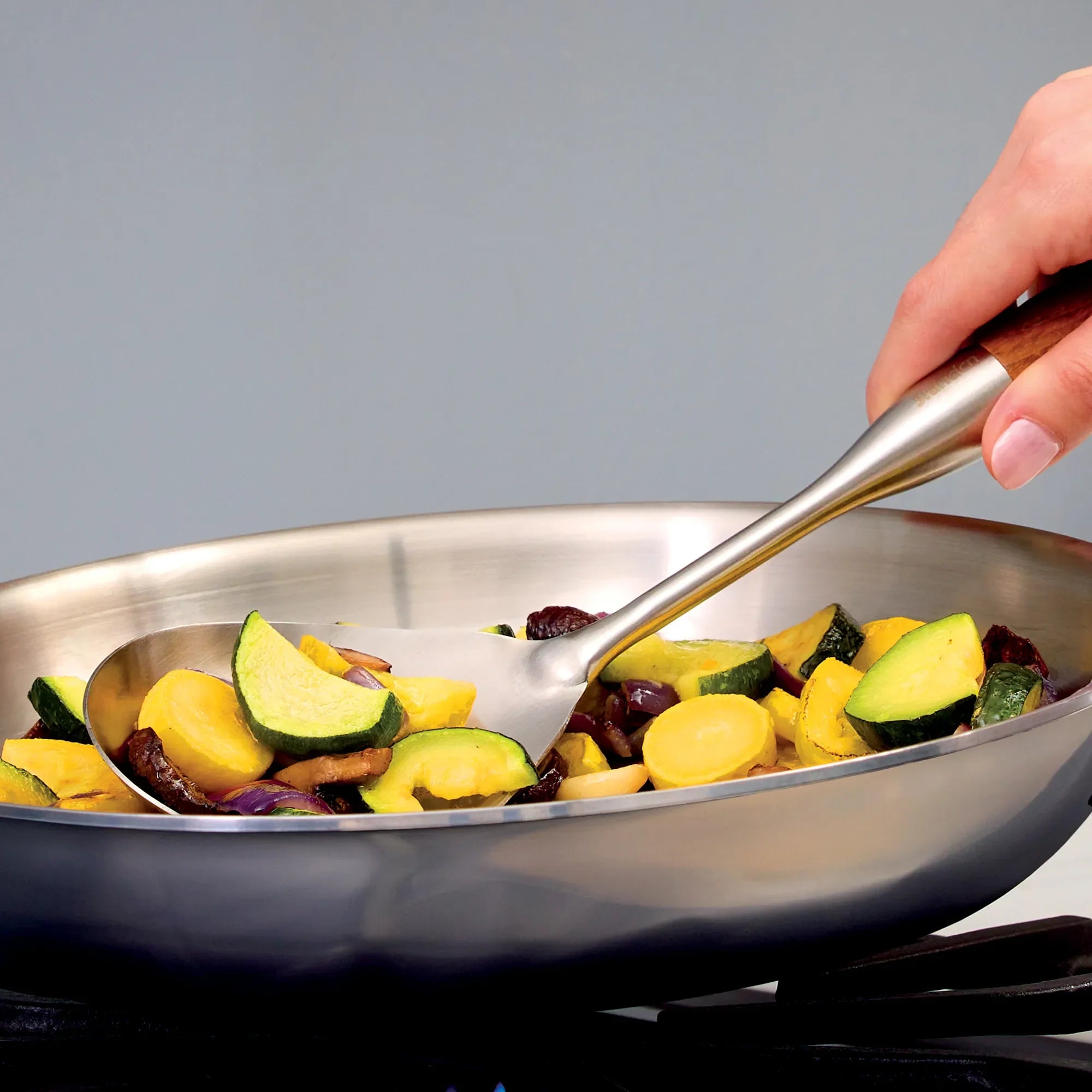 Ninja EverClad Commercial Grade Stainless Steel 30cm Fry Pan - Professional Nonstick Skillet for Searing, Sauteing & Frying - Perfect for Home Kitchen & Restaurant Use