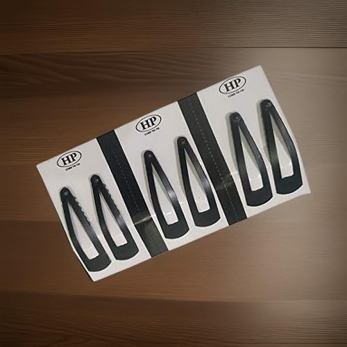 Salvus App SOLUTIONS Black Metal Tic Tac Hair Clips for Women & Girls - Stylish Hair Accessories for School, Work & Everyday Use