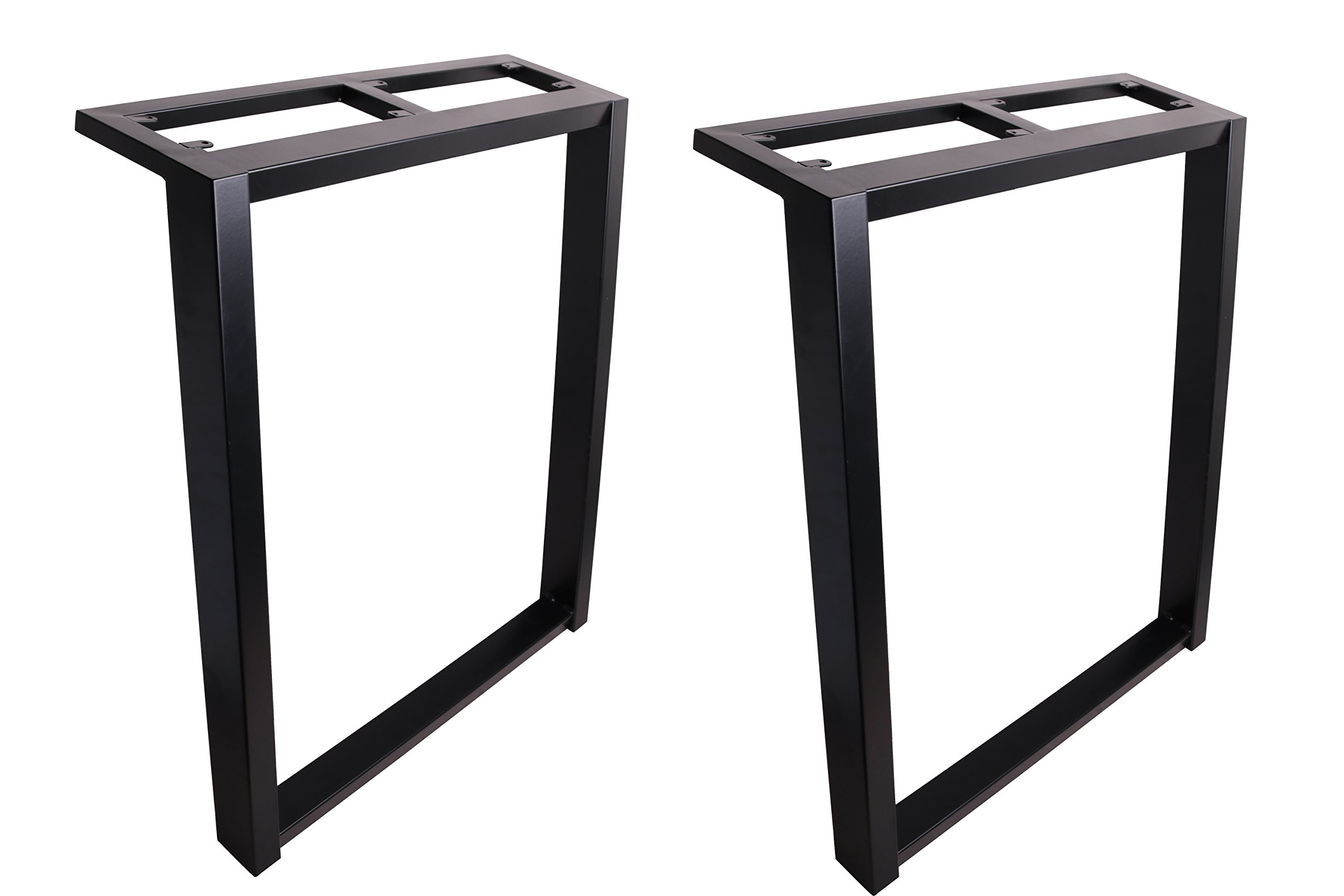 2 Pack Black Steel Table Legs - 28 Inch Heavy Duty Dining Table Legs for Office Desk, Computer Desk, Kitchen Table & Industrial Furniture - Sturdy Metal Legs for Home & Commercial Use