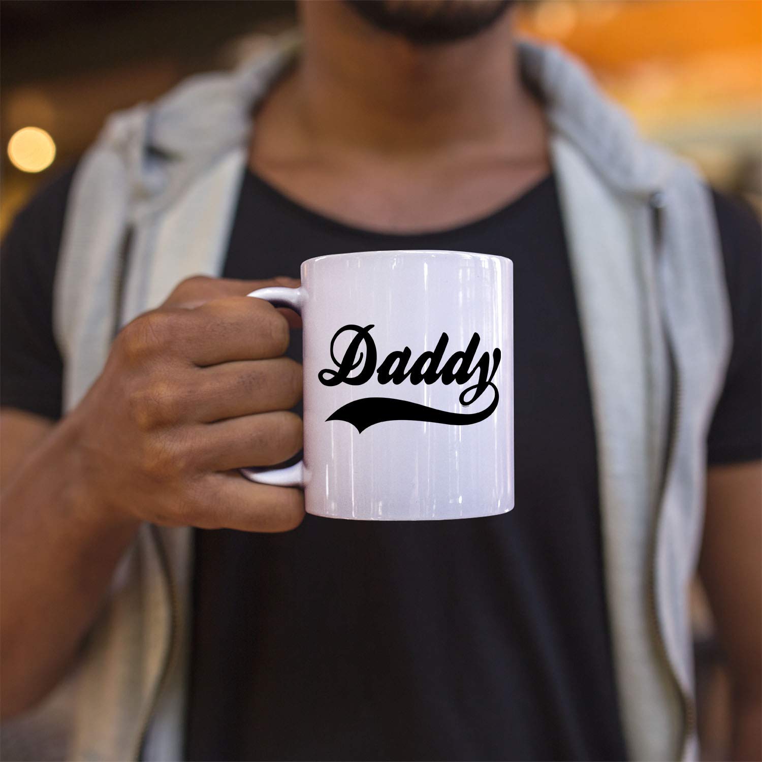 Funny White Ceramic Coffee Mug for Dad - Best Father's Day & Birthday Gift for New Dad, Stepdad, or Grandpa - Perfect for Office, Home, or Camping Use