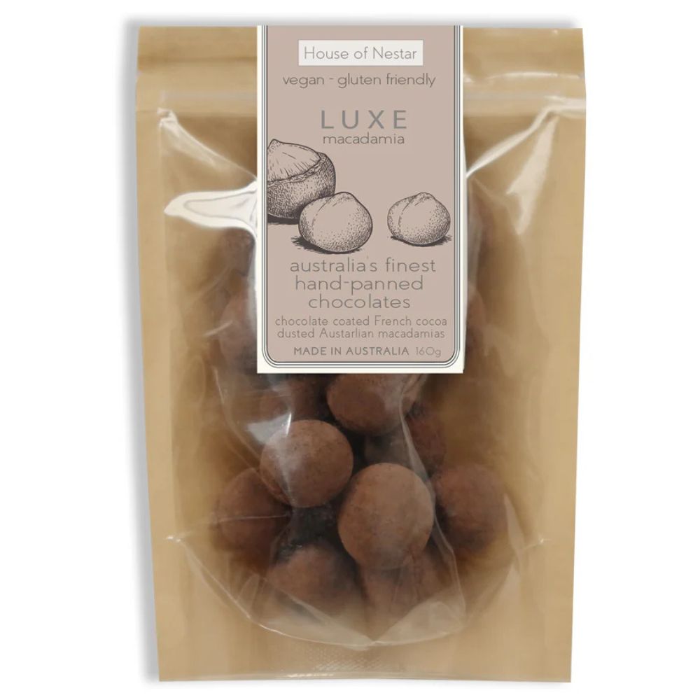 House of Nestar Premium Chocolate Covered Macadamia Nuts 160g - Gourmet Gift, Holiday Treats & Party Snacks