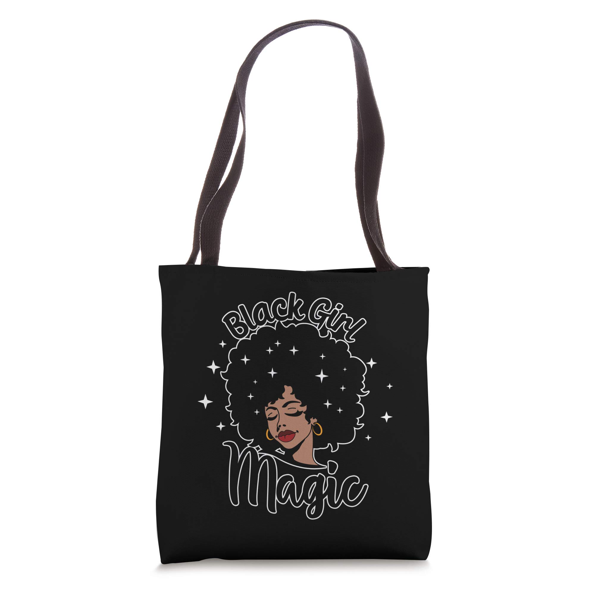 Black Girl Magic Tote Bag for Women - Stylish Afro Girl Design - Perfect for Work, School, Travel & Everyday Use