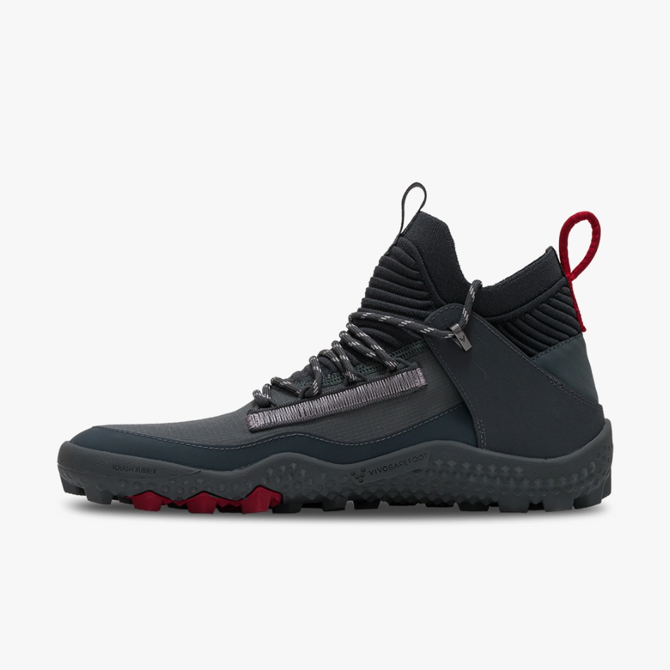 Vivobarefoot Men's Magna Lite WR SG Waterproof Hiking Shoes - Charcoal Grey | Lightweight & Durable for Outdoor Adventures, Trail Running & Travel